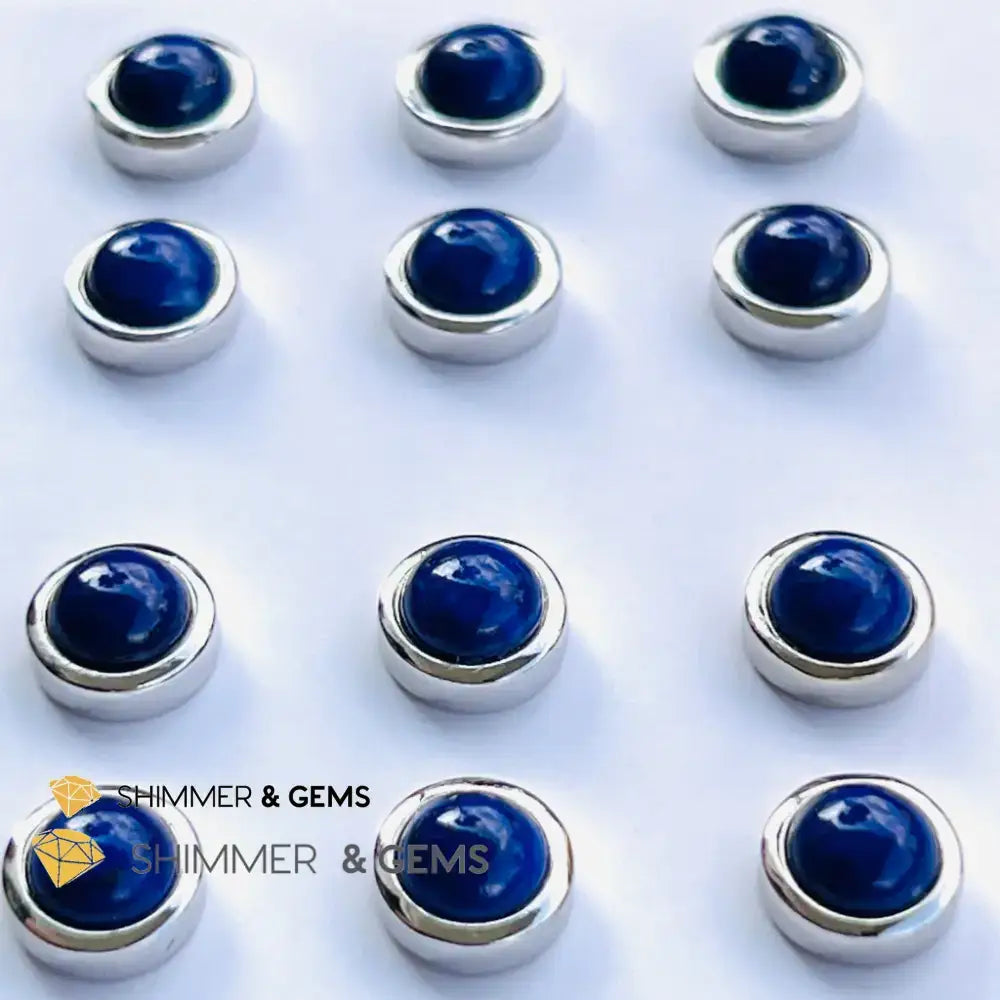 Lapis Lazuli Round Earrings 6Mm (Power And Strength