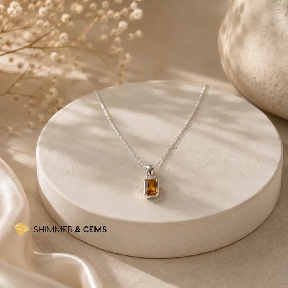 Madeira Orange Citrine 6mm Pendant - 6mm Pendant