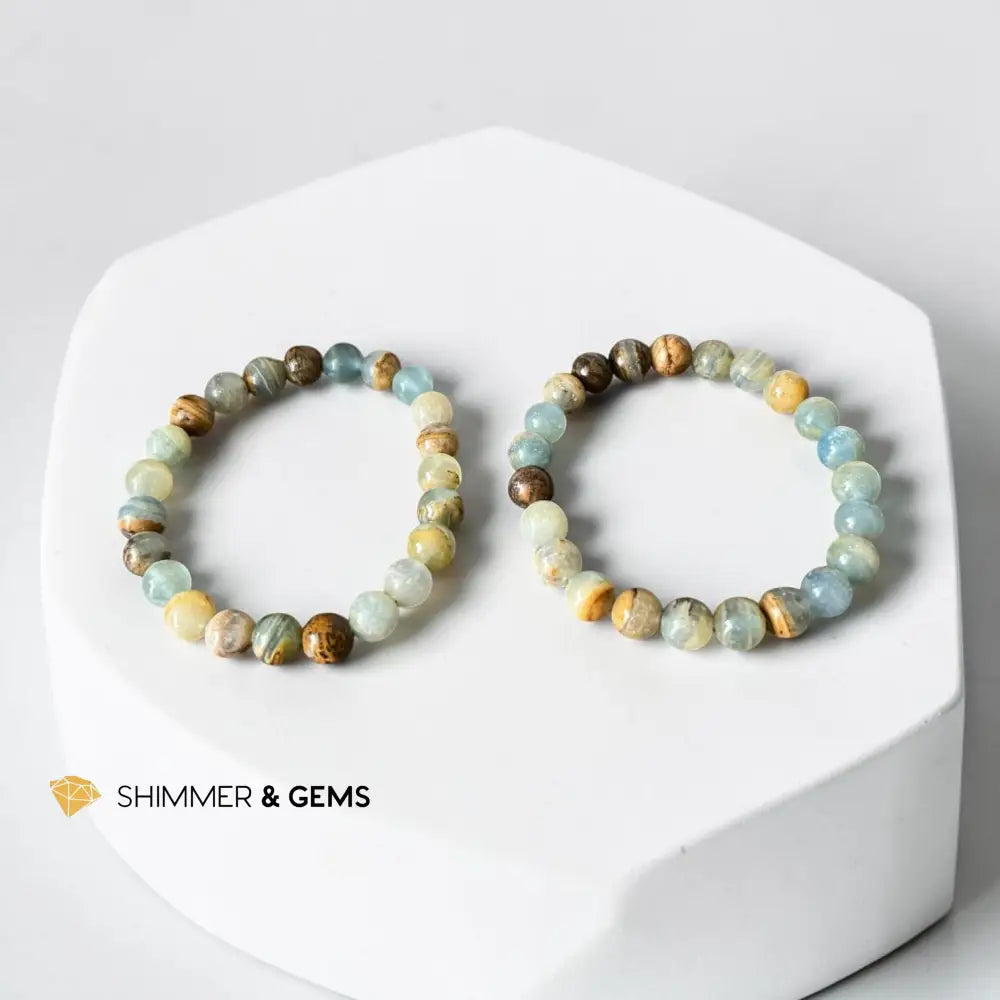 Natural Blue Onyx 8mm Bracelet