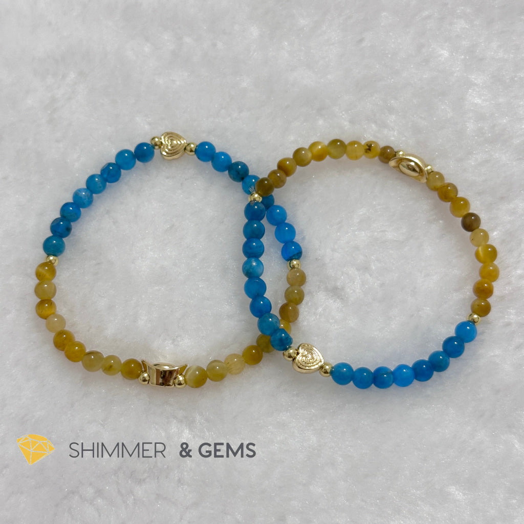 Rooster Animal Zodiac 2024 Goodluck Bracelet (Blue Apatite & Golden Tiger’s Eye) Feng Shui