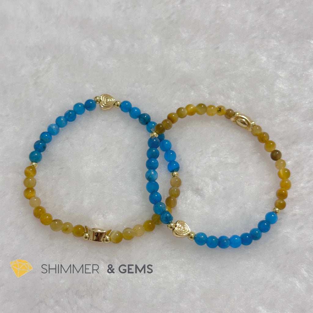 Rooster Animal Zodiac 2024 Goodluck Bracelet (Blue Apatite & Golden Tiger’s Eye) Feng Shui