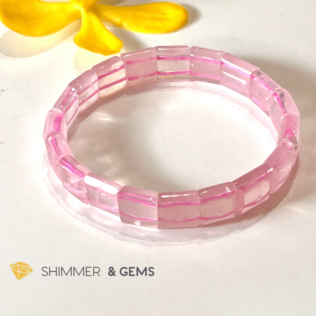 Rose Quartz Bangle (Aaa Grade) Shimm