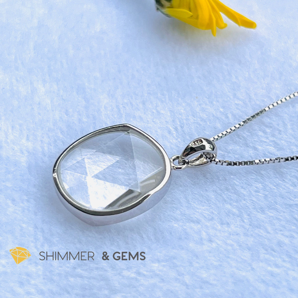 Star Of David Clear Quartz Pendants 925 Silver (Master Crystal) 18Mm Pendant Only Charms &