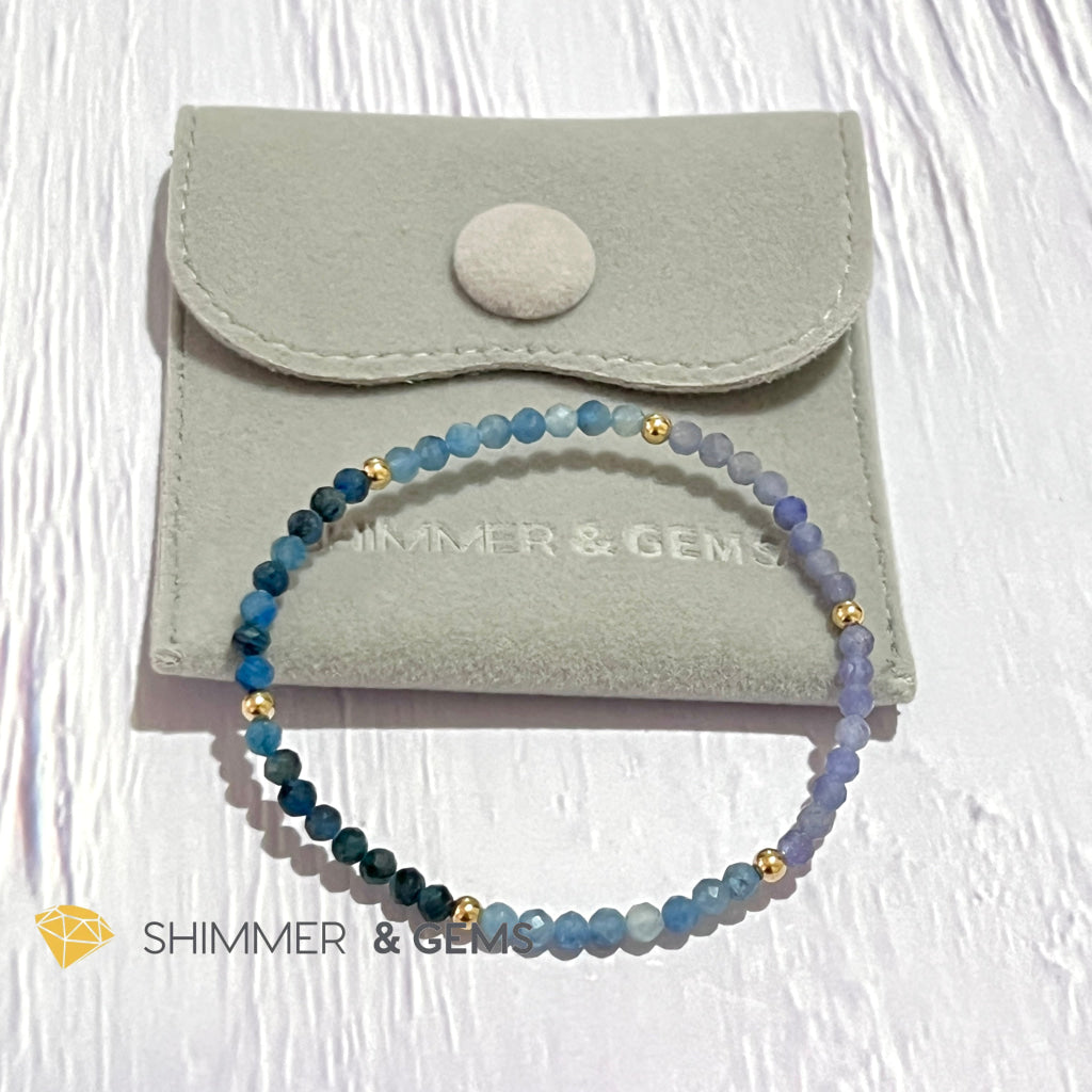 Stress Release Bracelet (Aquamarine Kyanite Tanzanite)4Mm
