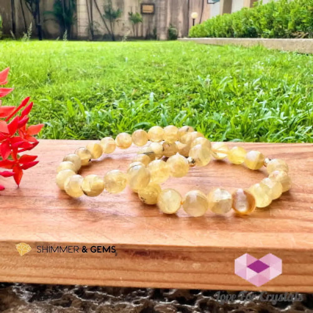 Yellow Lepidolite (Rare!) 6.5” Bracelets