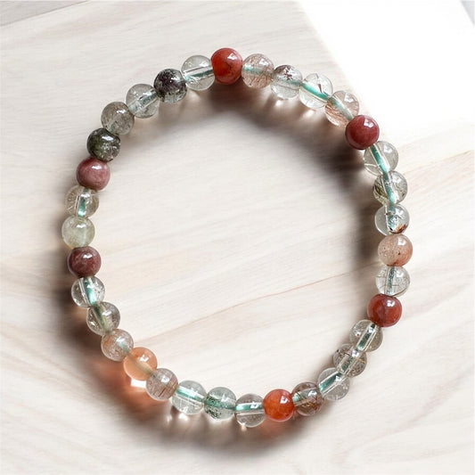 Multi-Coloured Rutilated Quartz Bracelet (6mm)