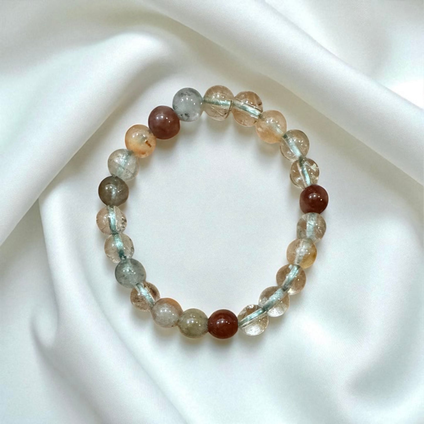 Multi Colored Rutilated 8mm Bracelet