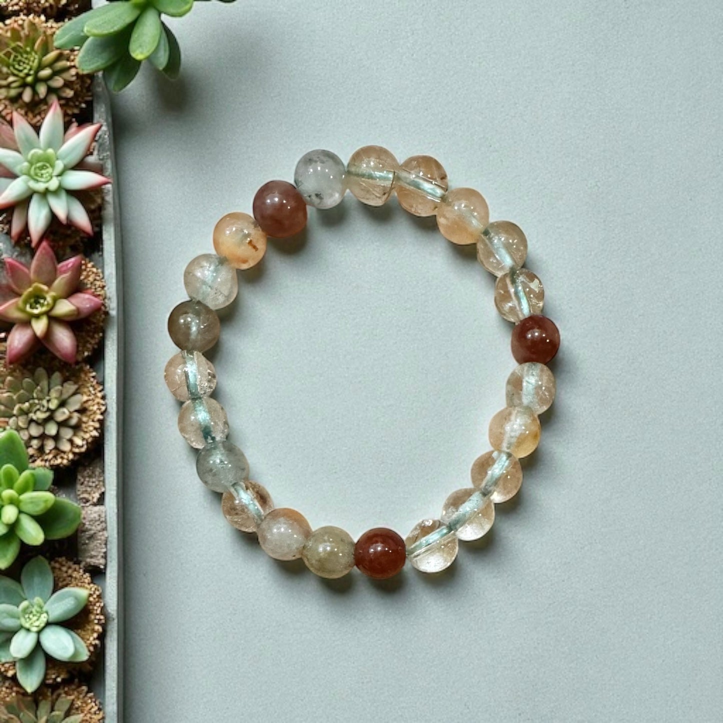 Multi Colored Rutilated 8mm Bracelet