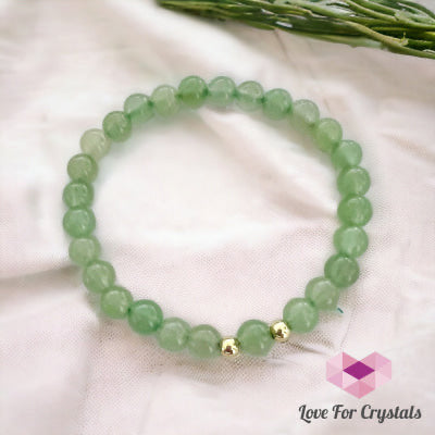 Green Aventurine 6mm with 14k Gold Filled Beads