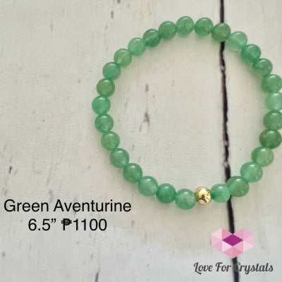 Green Aventurine 6mm with 14k gold filled