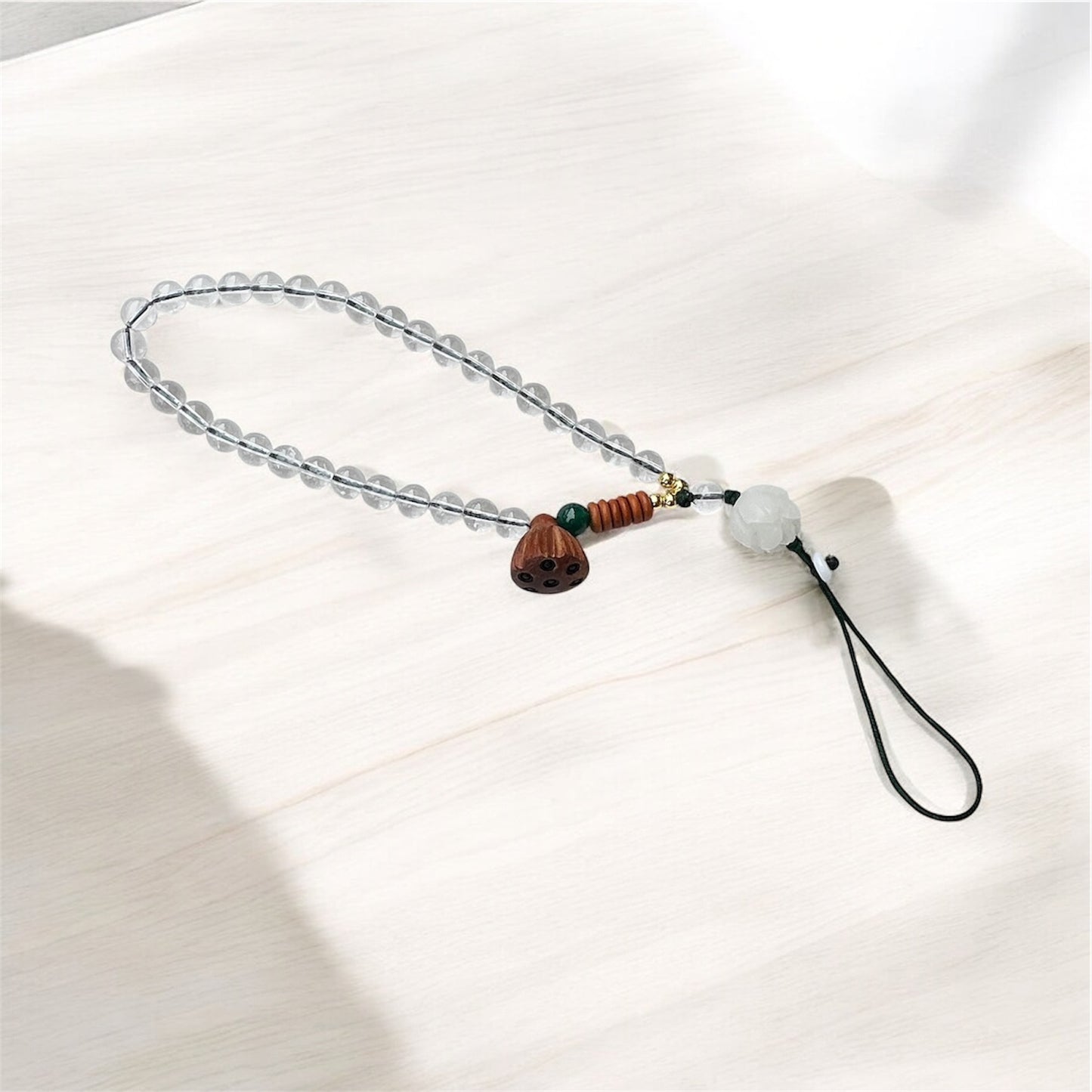 Clear Quartz Phone Strap