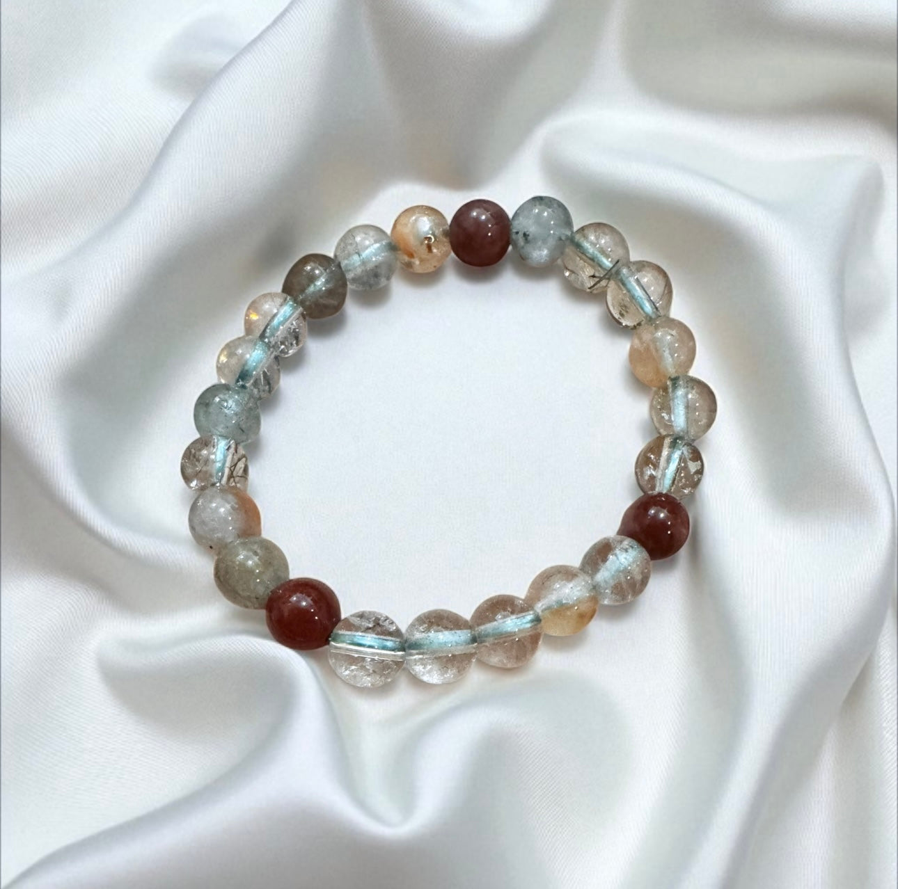 Multi Colored Rutilated 8mm Bracelet