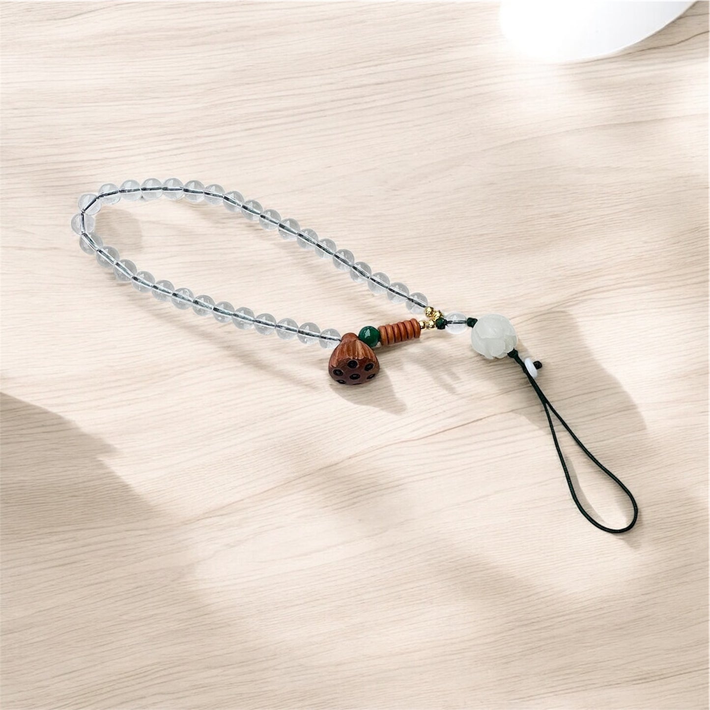 Clear Quartz Phone Strap