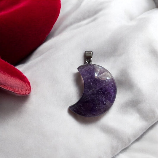Amethyst Moon Pendant