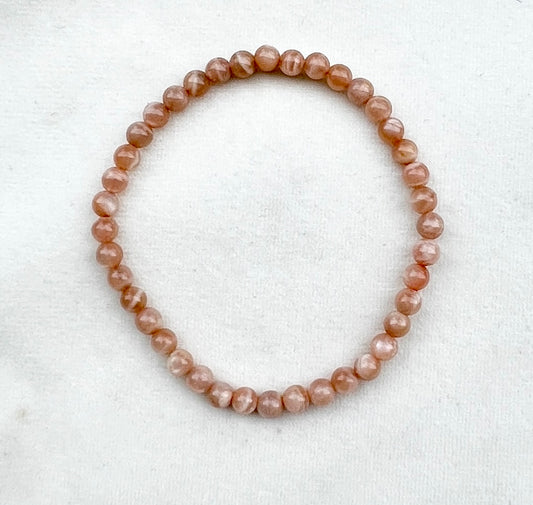Peach Moonstone Bracelet (5mm)