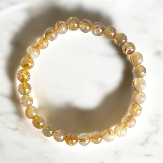 Golden Rutilated Bracelet (6mm)