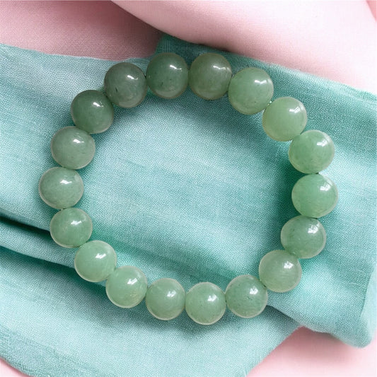 Green Aventurine Bracelet 12mm (Good Health & Good Luck)