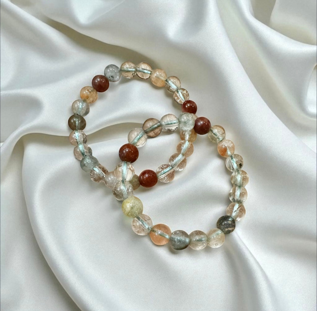 Multi Colored Rutilated 8mm Bracelet