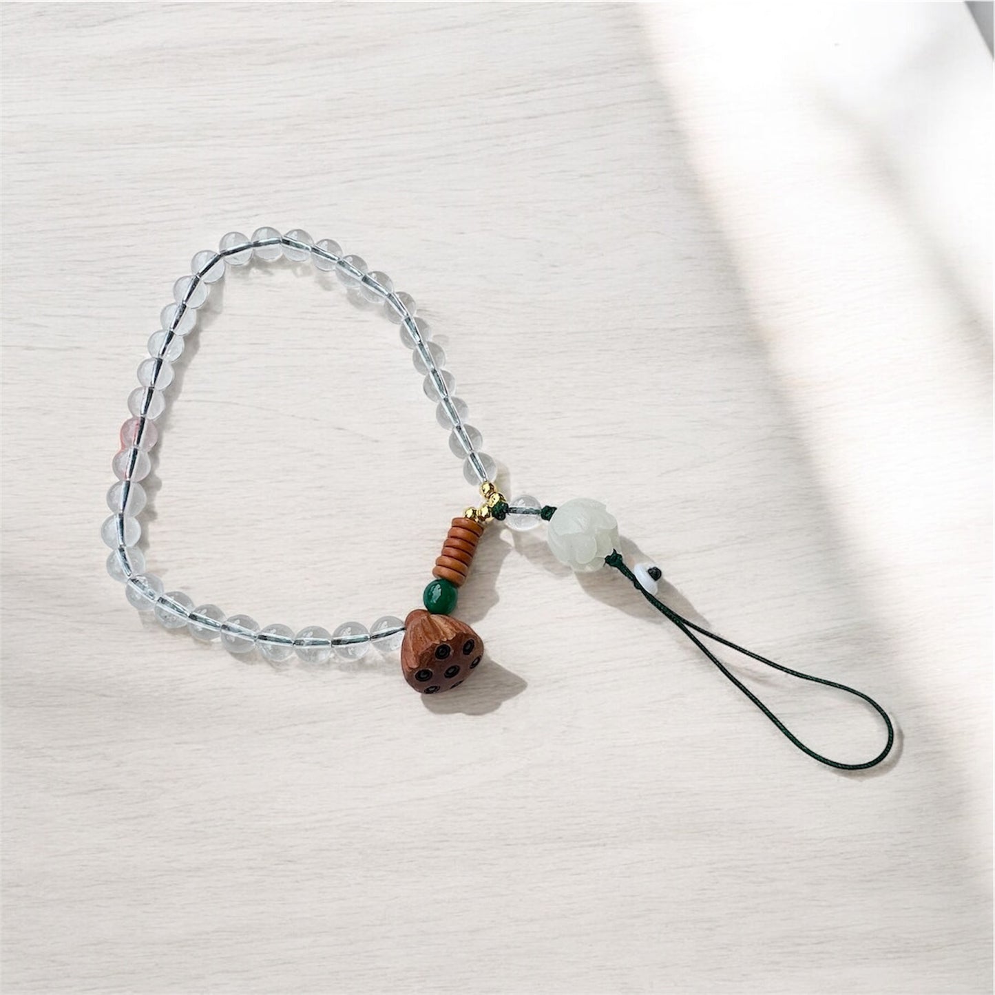 Clear Quartz Phone Strap