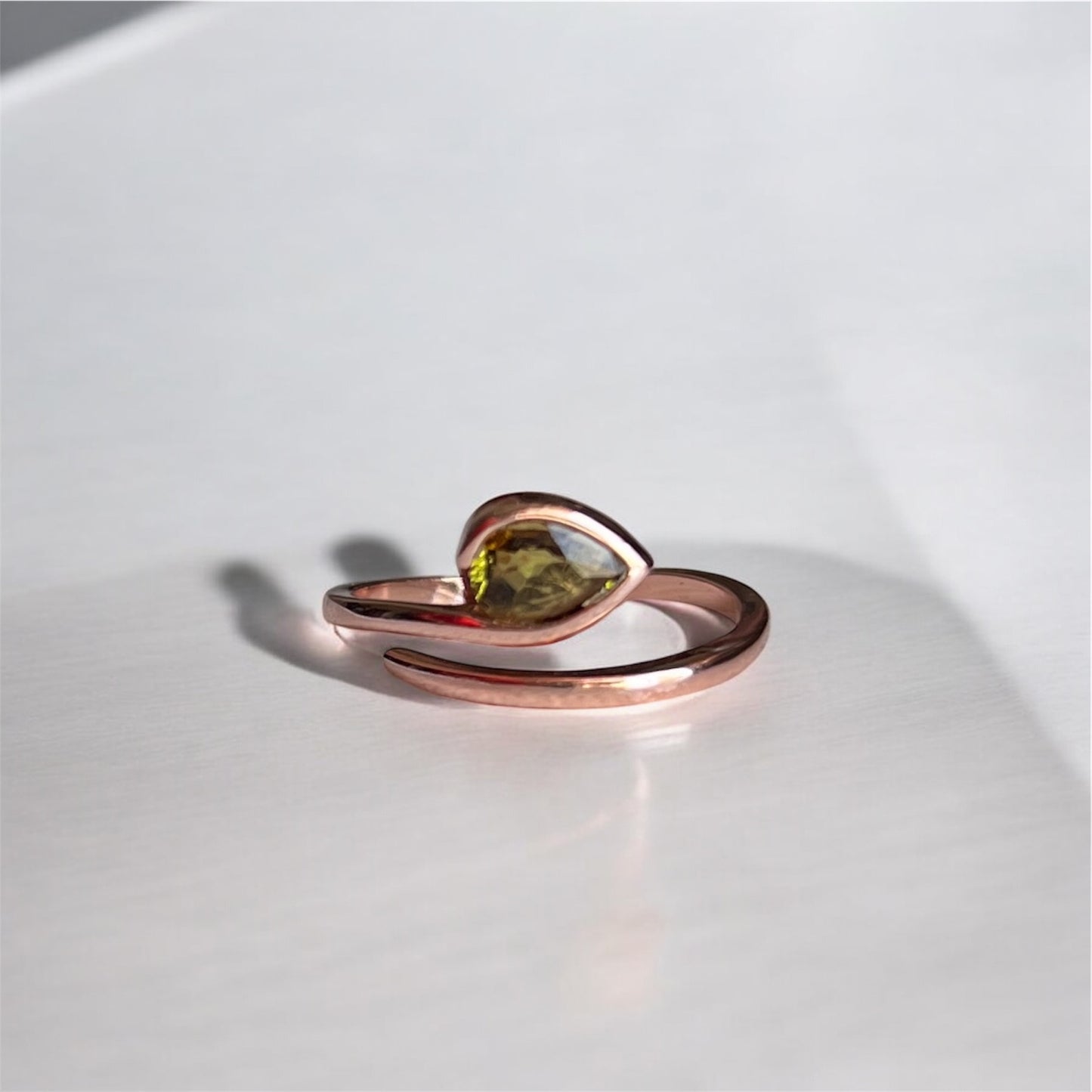 Yellow Tourmaline Ring (adjustable)