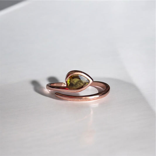 Yellow Tourmaline Ring (adjustable)