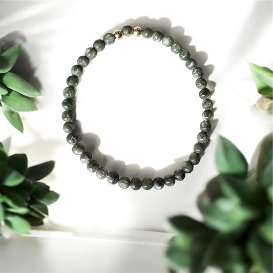 Seraphinite Bracelet AAA grade 4mm (Cancer Prevention)