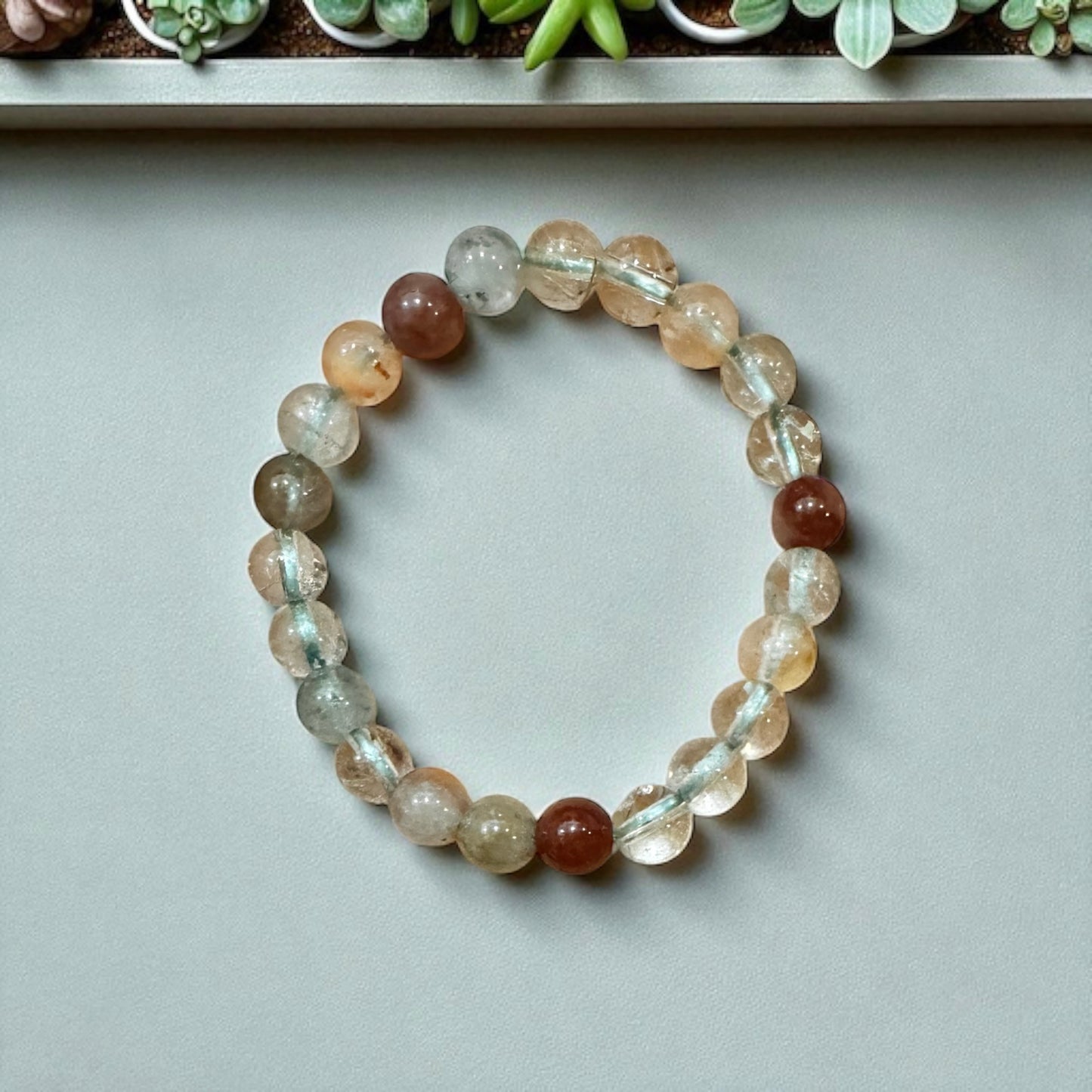 Multi Colored Rutilated 8mm Bracelet