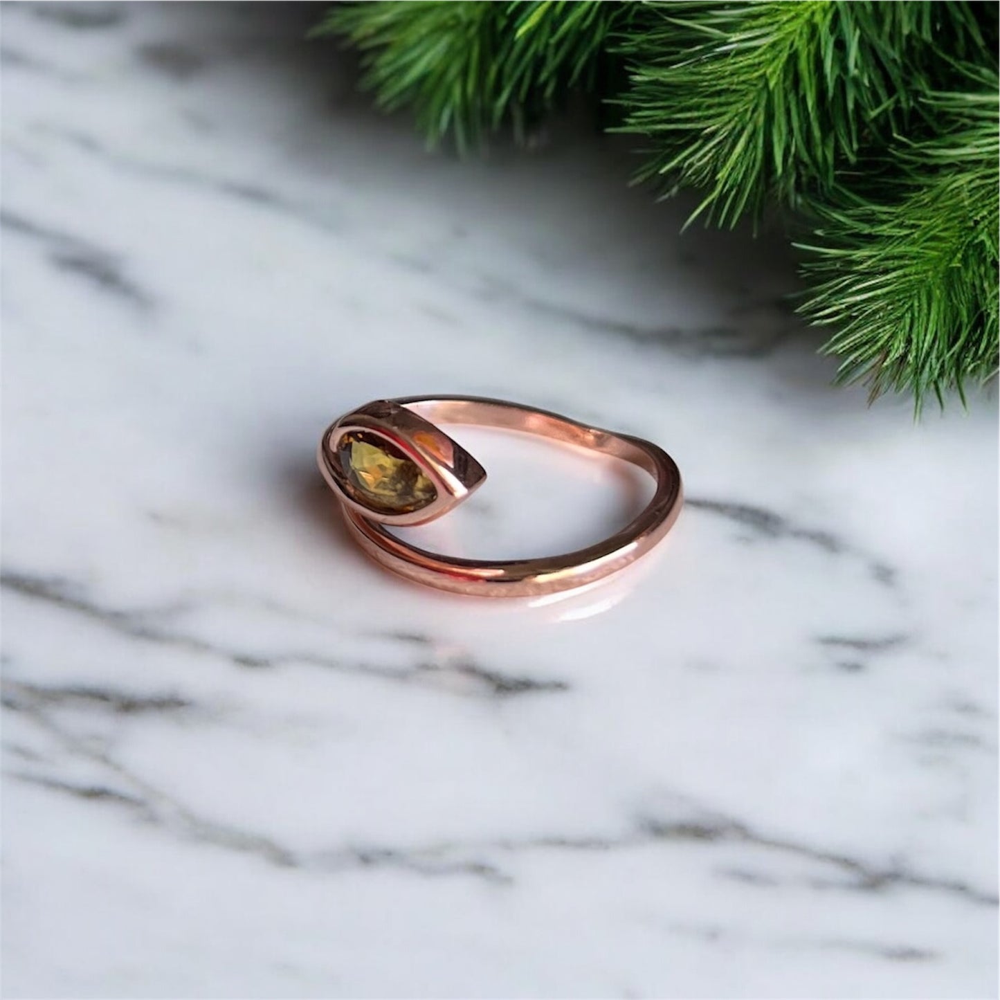 Yellow Tourmaline Ring (adjustable)