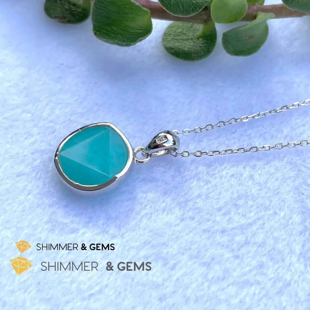 Star Of David Amazonite 12Mm Pendant 925 Silver Charms & Pendants