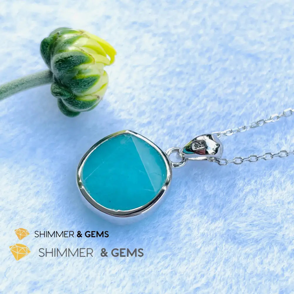 Star Of David Amazonite 12Mm Pendant 925 Silver Charms & Pendants