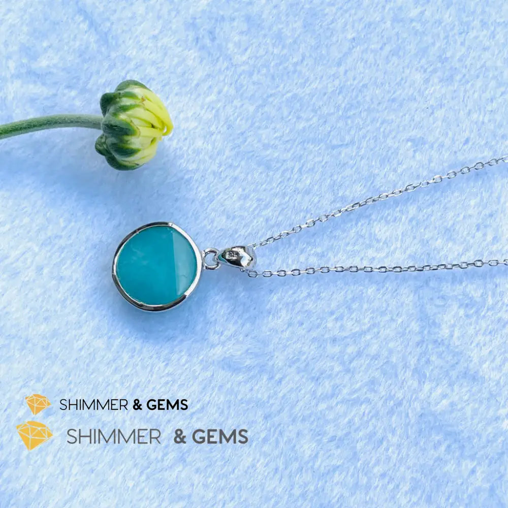 Star Of David Amazonite 12Mm Pendant 925 Silver Charms & Pendants