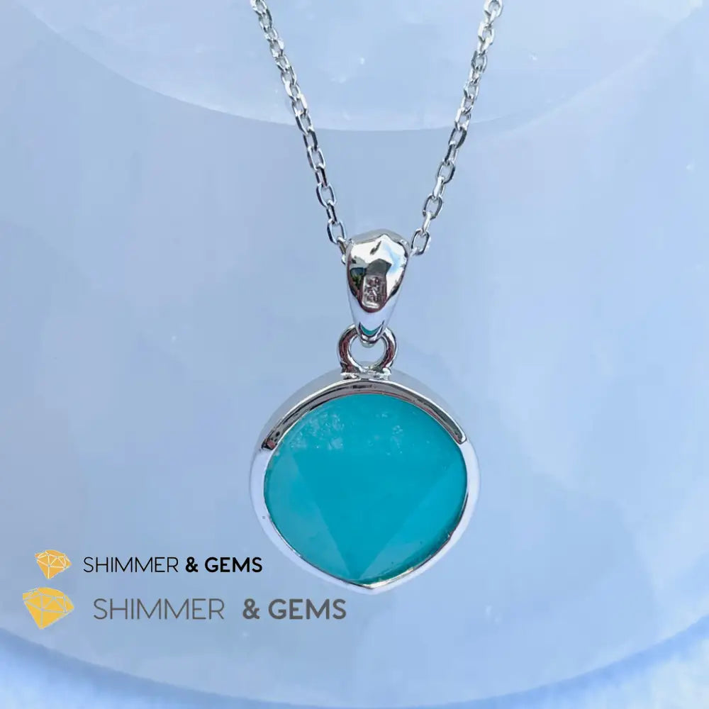 Star Of David Amazonite 12Mm Pendant 925 Silver Charms & Pendants