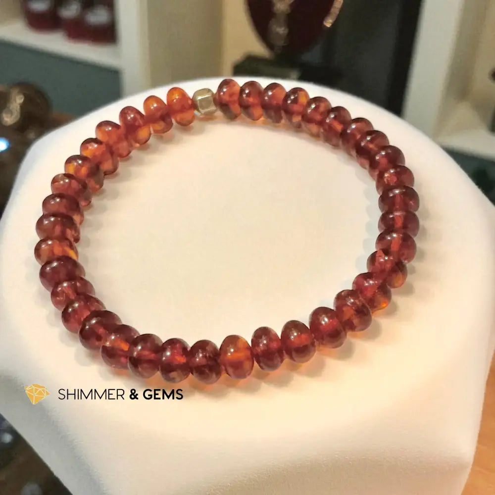 Amber Rondelle Bracelet 6.5” Bracelets