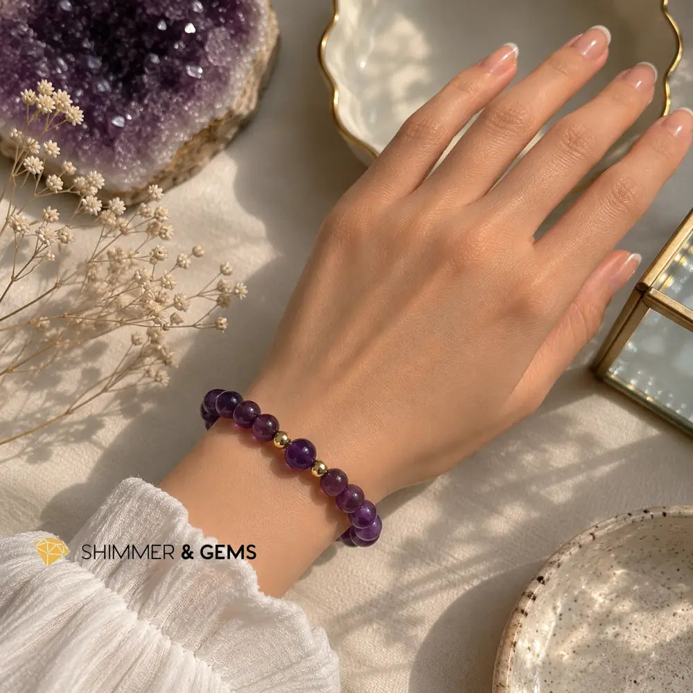 Amethyst 8mm Bracelet