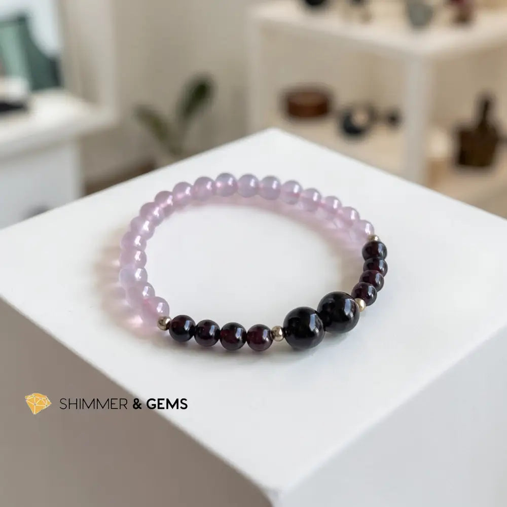 Attract Love & Harmony (Rose Quartz & Garnet) Bracelet