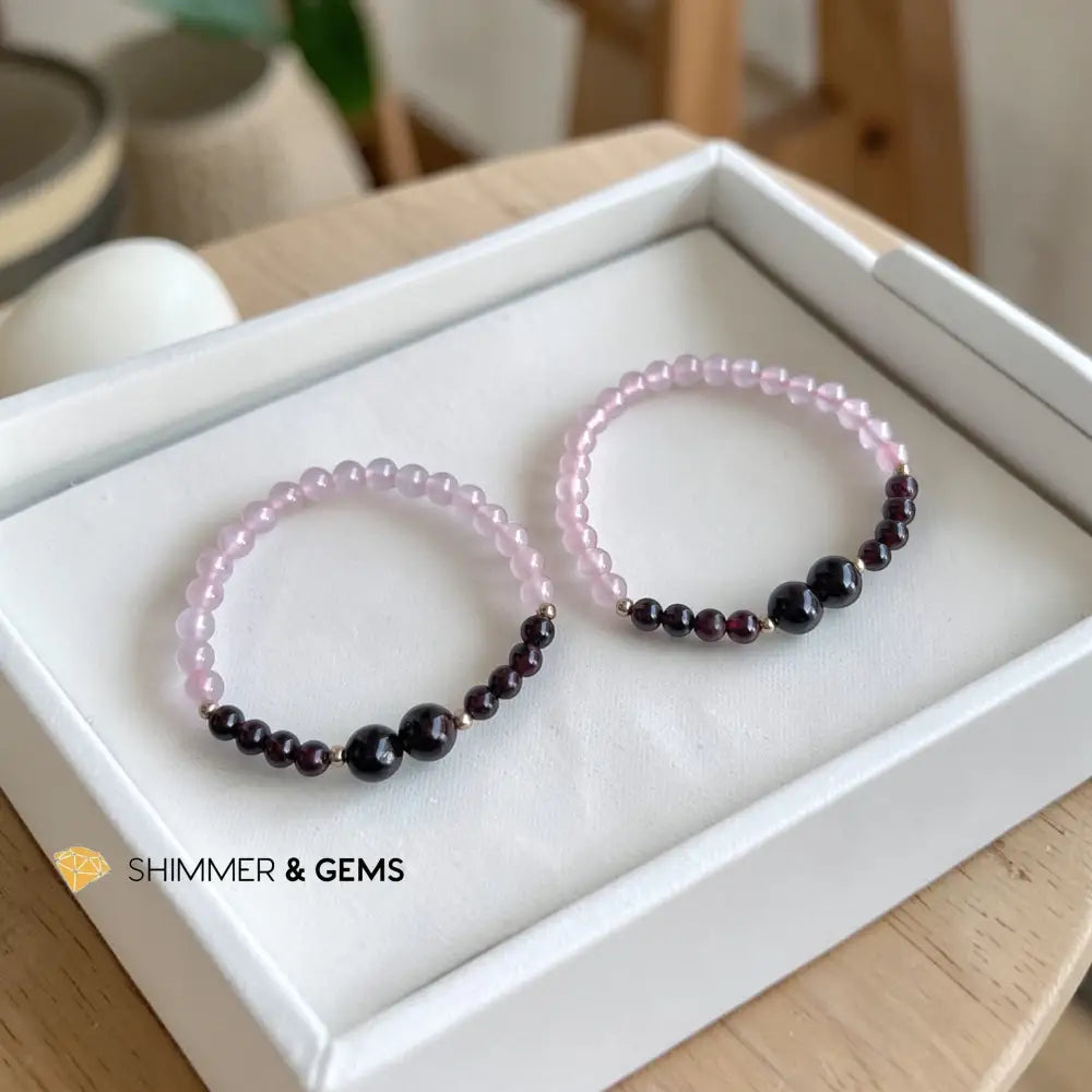 Attract Love & Harmony (Rose Quartz & Garnet) Bracelet