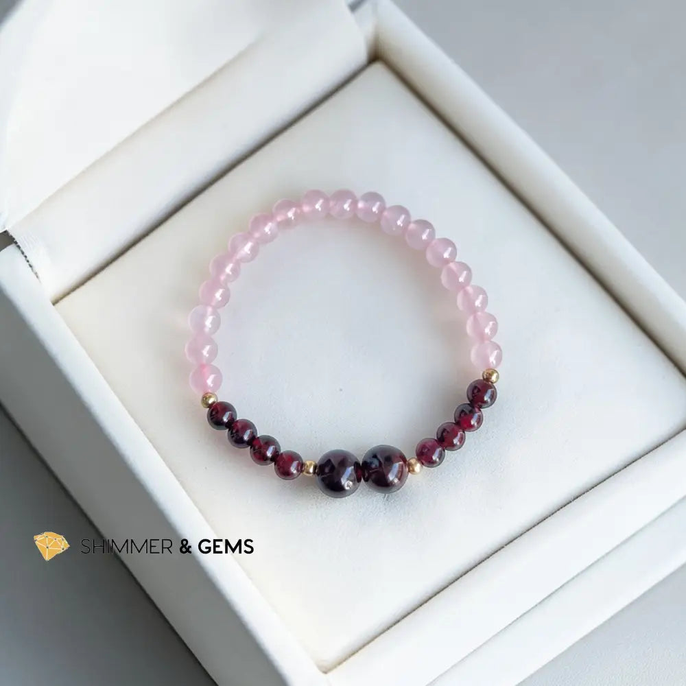 Attract Love & Harmony (Rose Quartz & Garnet) Bracelet