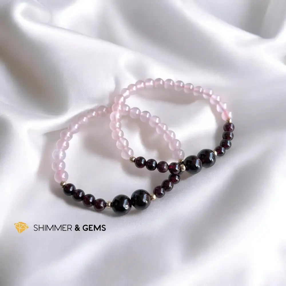 Attract Love & Harmony (Rose Quartz & Garnet) Bracelet