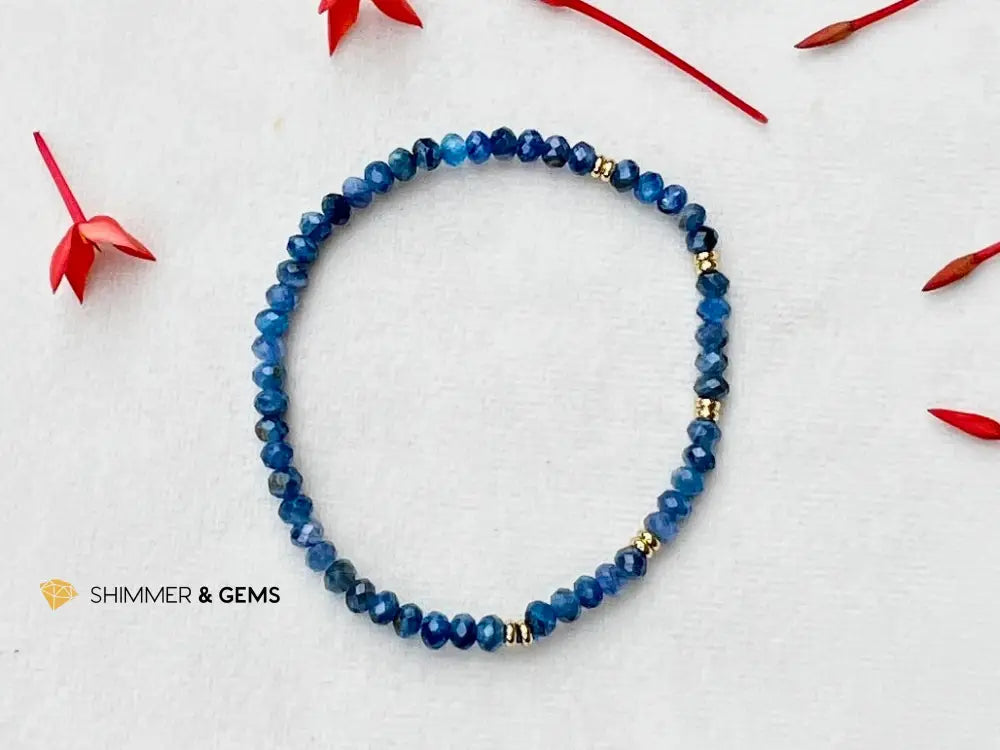 Blue Kyanite 4mm Bracelet (High Vibes)
