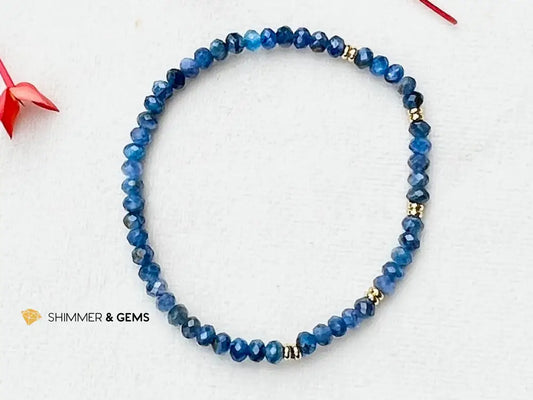 Blue Kyanite 4mm Bracelet (High Vibes) 6’’