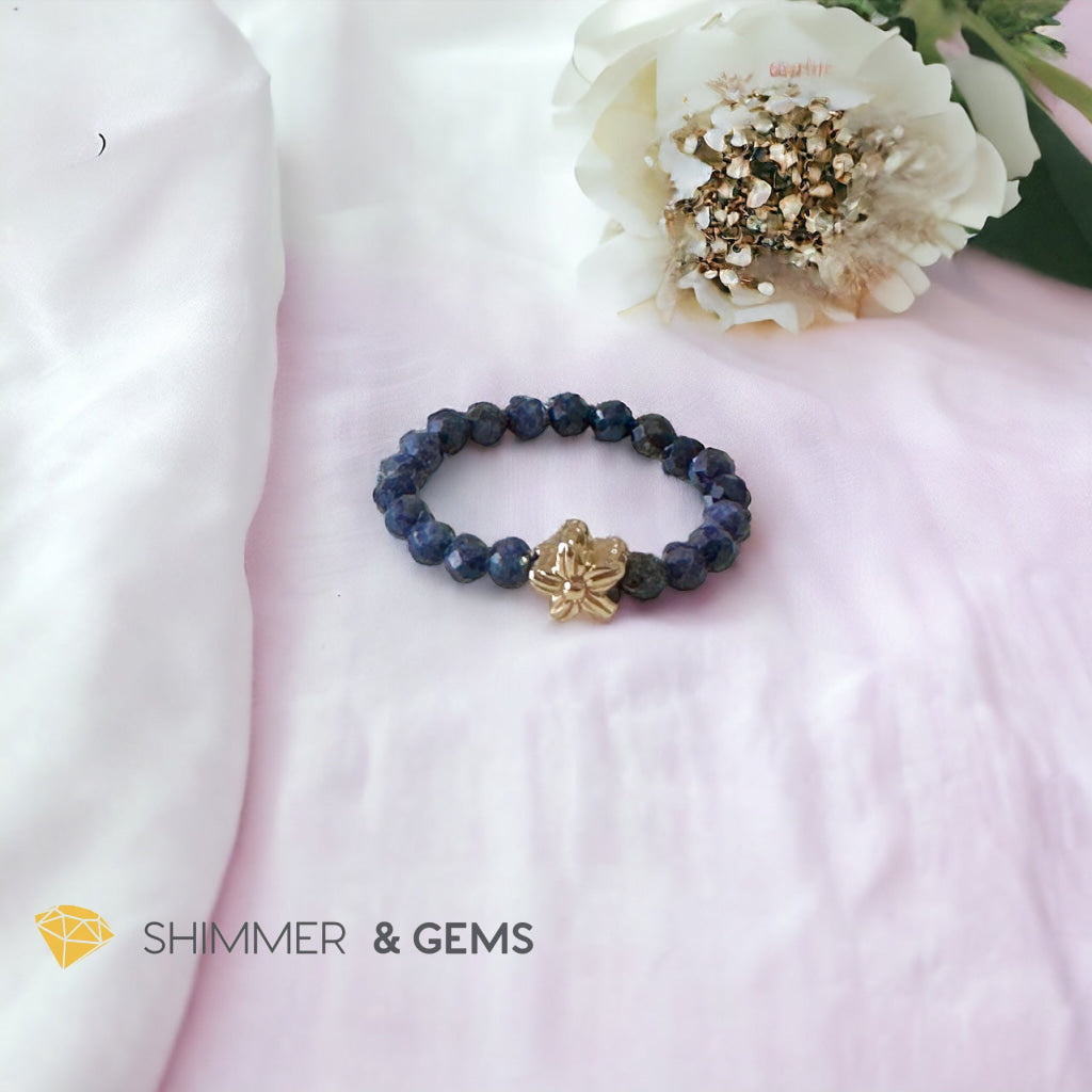 STONE BEAD RING 3 MM NAVY BLUE STONE BEAD RING 3 MM NAVY BLUE