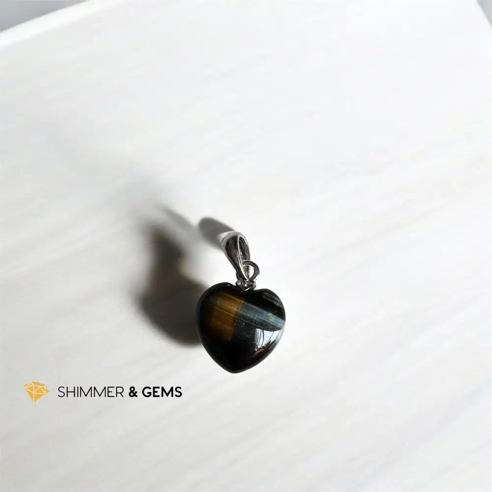 Blue Tiger’s Eye Pendant pendants heart Charms & Pendants
