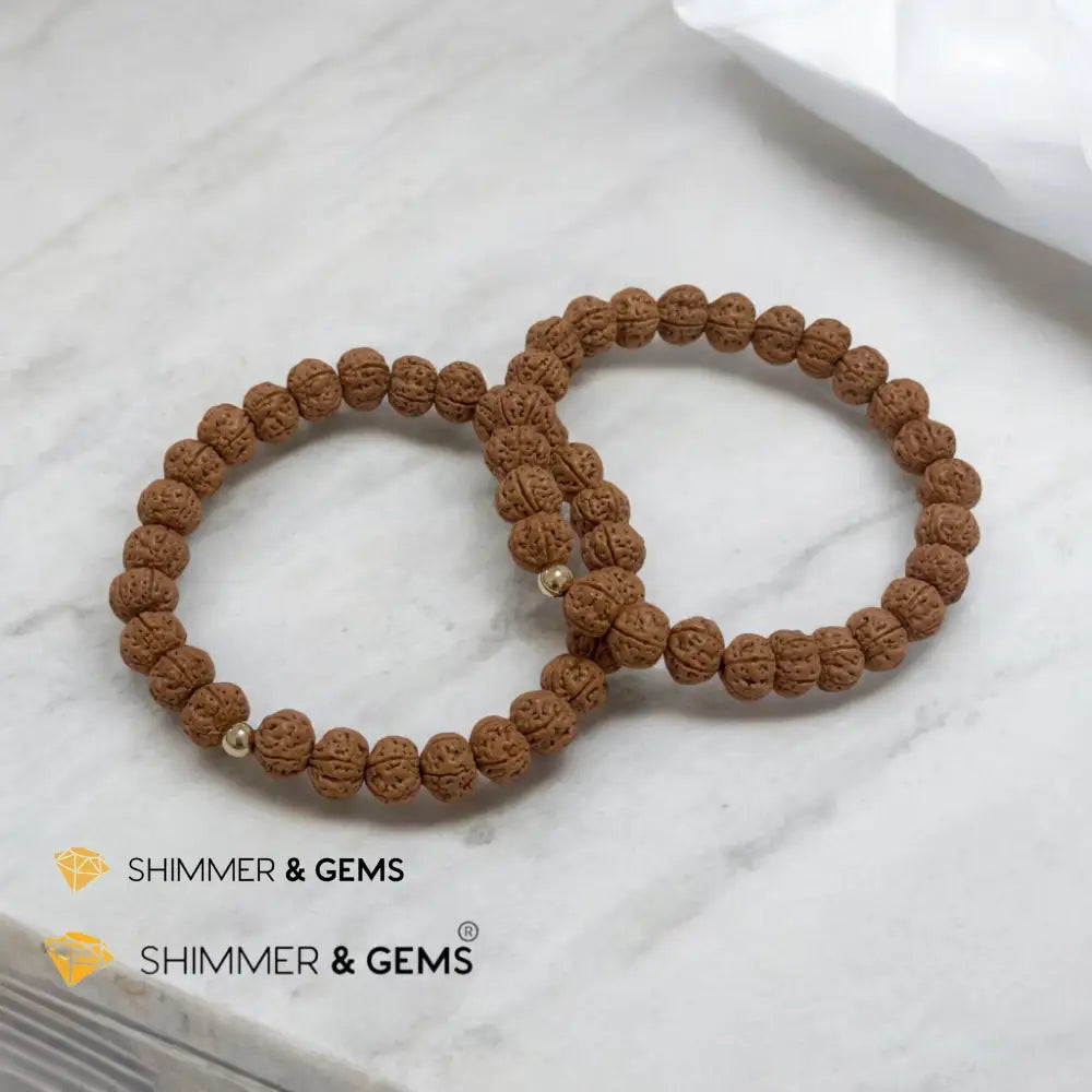 Bodhi Seeds Rudrashka Bracelet 8mm 6”
