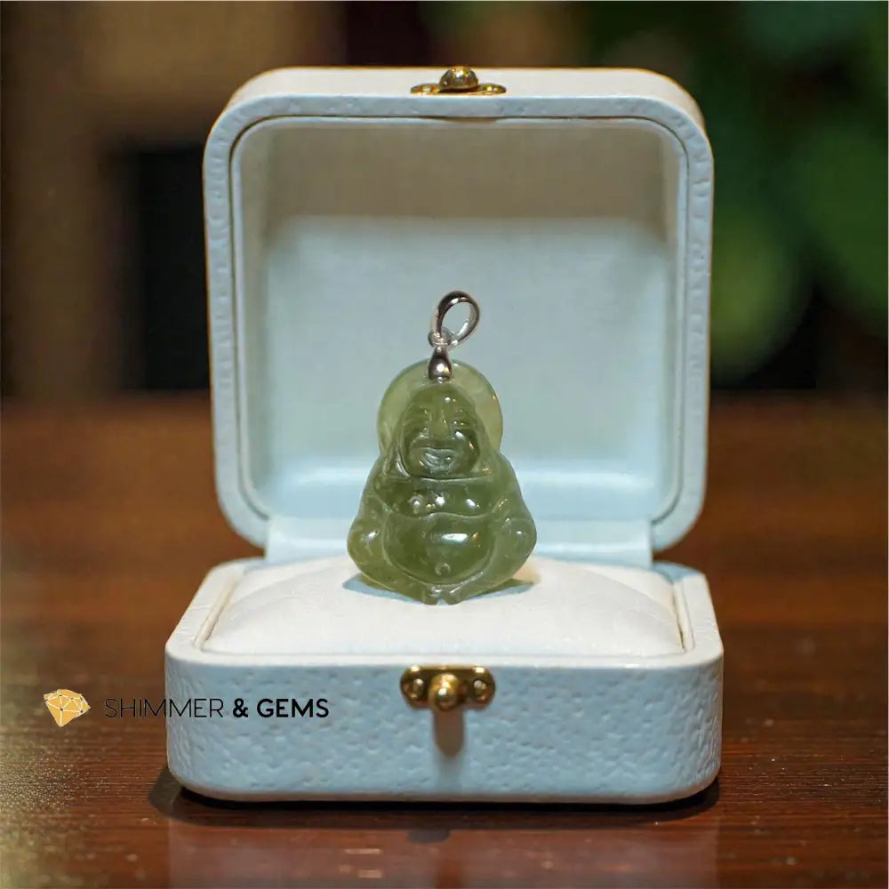 Buddha Jade Pendant 24.2x20.8mm Charms & Pendants