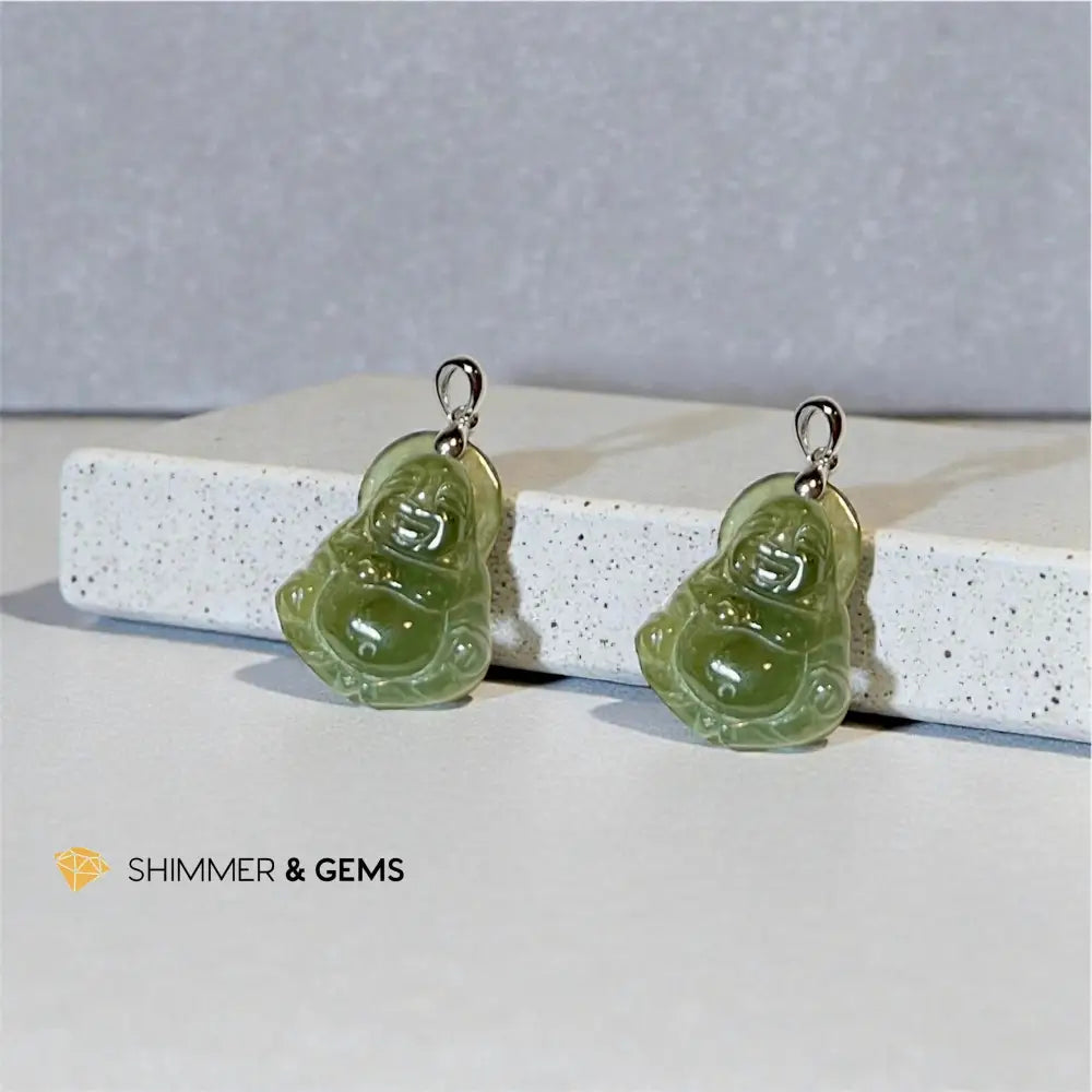 Buddha Jade Pendant 24.2x20.8mm Charms & Pendants