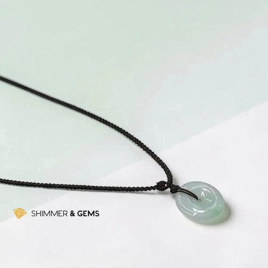 Burma Jade 25mm Donut Pendant with String (Fortune & Prosperity)High Grade - 25mm