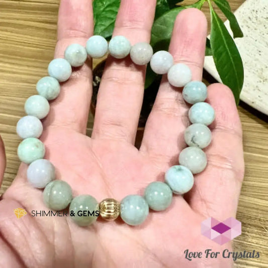 Burma Jade 8mm Bracelet with 14k gold filled 5.5” Bracelets