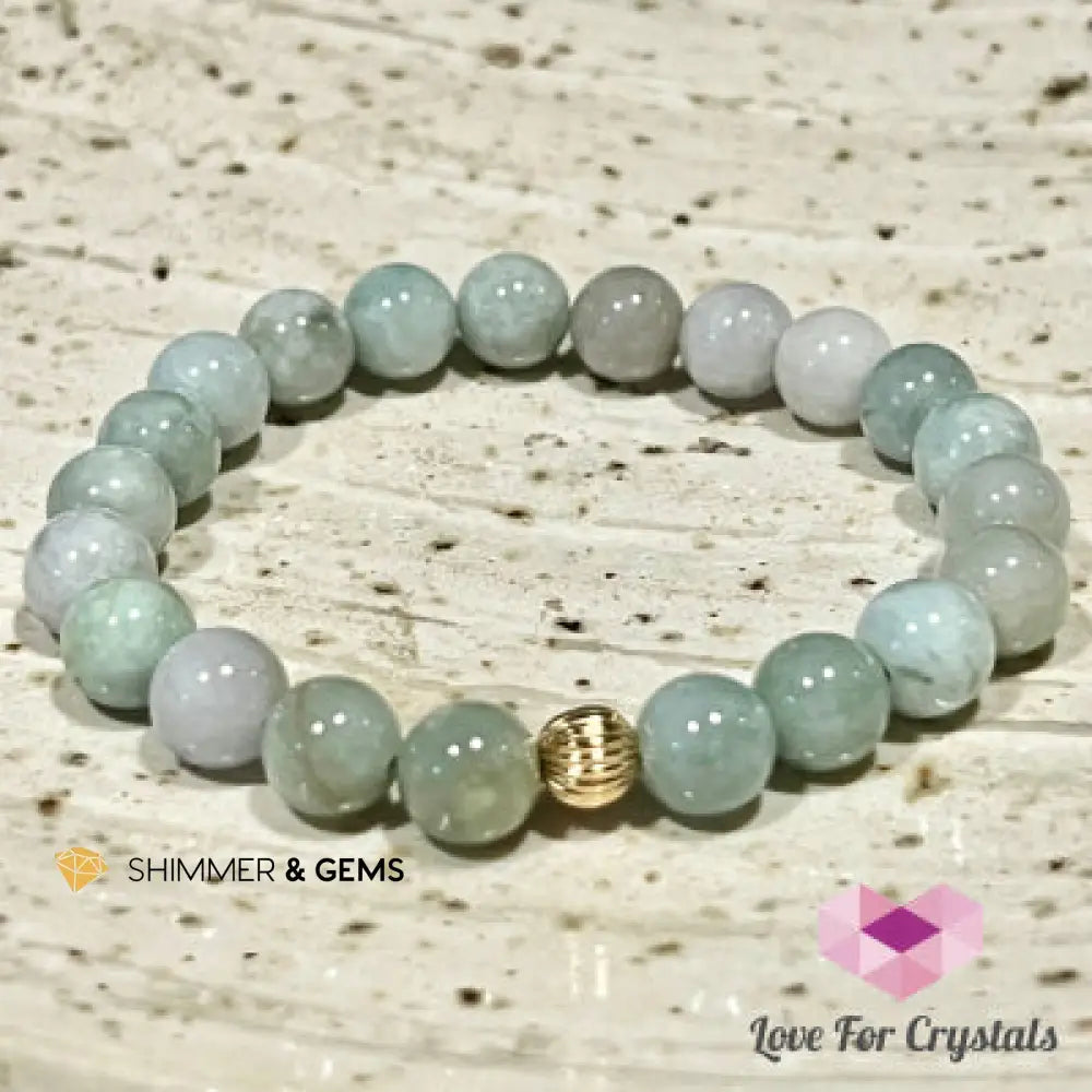 Burma Jade 8mm Bracelet with 14k gold filled 6.5” Bracelets