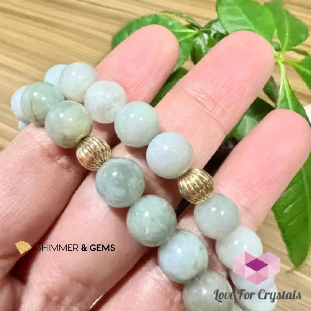 Burma Jade 8mm Bracelet with 14k gold filled Bracelets
