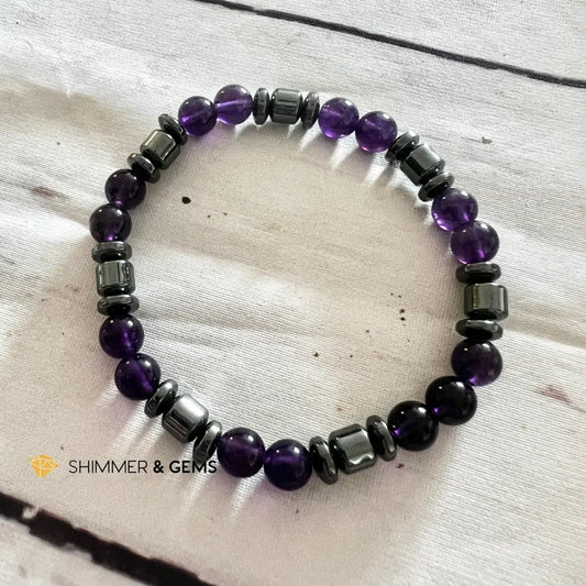 Career Success (Amethyst & Hematite) Bracelets